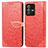 Custodia Portafoglio In Pelle Fantasia Modello Cover con Supporto S04D per Vivo V23 Pro 5G Rosso