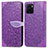 Custodia Portafoglio In Pelle Fantasia Modello Cover con Supporto S04D per Vivo Y10 t1 Viola