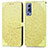 Custodia Portafoglio In Pelle Fantasia Modello Cover con Supporto S04D per Vivo Y52 5G Giallo