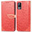 Custodia Portafoglio In Pelle Fantasia Modello Cover con Supporto S04D per Vivo Y73 (2021) Rosso