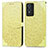 Custodia Portafoglio In Pelle Fantasia Modello Cover con Supporto S04D per Vivo Y74s 5G Giallo