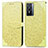 Custodia Portafoglio In Pelle Fantasia Modello Cover con Supporto S04D per Vivo Y76 5G Giallo