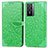 Custodia Portafoglio In Pelle Fantasia Modello Cover con Supporto S04D per Vivo Y76 5G Verde