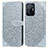 Custodia Portafoglio In Pelle Fantasia Modello Cover con Supporto S04D per Xiaomi Mi 11T 5G Grigio