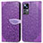 Custodia Portafoglio In Pelle Fantasia Modello Cover con Supporto S04D per Xiaomi Mi 12T 5G Viola