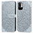 Custodia Portafoglio In Pelle Fantasia Modello Cover con Supporto S04D per Xiaomi POCO M3 Pro 5G Grigio