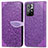 Custodia Portafoglio In Pelle Fantasia Modello Cover con Supporto S04D per Xiaomi Poco M4 Pro 5G Viola