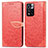 Custodia Portafoglio In Pelle Fantasia Modello Cover con Supporto S04D per Xiaomi Poco X4 NFC Rosso