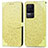 Custodia Portafoglio In Pelle Fantasia Modello Cover con Supporto S04D per Xiaomi Redmi K50 5G Giallo