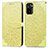 Custodia Portafoglio In Pelle Fantasia Modello Cover con Supporto S04D per Xiaomi Redmi Note 10 4G Giallo