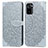 Custodia Portafoglio In Pelle Fantasia Modello Cover con Supporto S04D per Xiaomi Redmi Note 10 4G Grigio