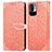 Custodia Portafoglio In Pelle Fantasia Modello Cover con Supporto S04D per Xiaomi Redmi Note 10 5G Arancione