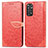 Custodia Portafoglio In Pelle Fantasia Modello Cover con Supporto S04D per Xiaomi Redmi Note 11 4G (2022) Rosso