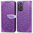 Custodia Portafoglio In Pelle Fantasia Modello Cover con Supporto S04D per Xiaomi Redmi Note 11 4G (2022) Viola