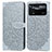 Custodia Portafoglio In Pelle Fantasia Modello Cover con Supporto S04D per Xiaomi Redmi Note 11E Pro 5G Grigio