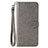 Custodia Portafoglio In Pelle Fantasia Modello Cover con Supporto S05D per Samsung Galaxy A11 Grigio