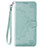 Custodia Portafoglio In Pelle Fantasia Modello Cover con Supporto S05D per Samsung Galaxy A11 Verde