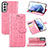 Custodia Portafoglio In Pelle Fantasia Modello Cover con Supporto S05D per Samsung Galaxy S21 FE 5G