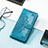Custodia Portafoglio In Pelle Fantasia Modello Cover con Supporto S05D per Xiaomi Redmi 12C 4G Blu
