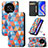 Custodia Portafoglio In Pelle Fantasia Modello Cover con Supporto S06D per Huawei Enjoy 50 Pro