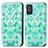 Custodia Portafoglio In Pelle Fantasia Modello Cover con Supporto S06D per Huawei Honor X10 Max 5G Verde