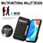 Custodia Portafoglio In Pelle Fantasia Modello Cover con Supporto S06D per Huawei Honor X7