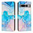 Custodia Portafoglio In Pelle Fantasia Modello Cover con Supporto Y01X per Google Pixel 7 Pro 5G Cielo Blu