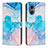 Custodia Portafoglio In Pelle Fantasia Modello Cover con Supporto Y01X per OnePlus Nord N20 5G Cielo Blu