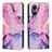 Custodia Portafoglio In Pelle Fantasia Modello Cover con Supporto Y01X per OnePlus Nord N20 5G Viola