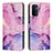 Custodia Portafoglio In Pelle Fantasia Modello Cover con Supporto Y01X per OnePlus Nord N200 5G Viola