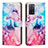 Custodia Portafoglio In Pelle Fantasia Modello Cover con Supporto Y01X per Oppo A53s 5G