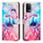 Custodia Portafoglio In Pelle Fantasia Modello Cover con Supporto Y01X per Oppo F19 Pro Multicolore