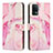 Custodia Portafoglio In Pelle Fantasia Modello Cover con Supporto Y01X per Oppo F19 Pro Rosa