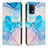 Custodia Portafoglio In Pelle Fantasia Modello Cover con Supporto Y01X per Oppo Reno5 Lite Cielo Blu