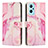 Custodia Portafoglio In Pelle Fantasia Modello Cover con Supporto Y01X per Realme 10 5G Rosa