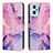 Custodia Portafoglio In Pelle Fantasia Modello Cover con Supporto Y01X per Realme 10 5G Viola