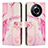 Custodia Portafoglio In Pelle Fantasia Modello Cover con Supporto Y01X per Realme Narzo 60 5G Rosa