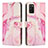 Custodia Portafoglio In Pelle Fantasia Modello Cover con Supporto Y01X per Samsung Galaxy A02s Rosa