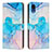 Custodia Portafoglio In Pelle Fantasia Modello Cover con Supporto Y01X per Samsung Galaxy A03 Core Cielo Blu