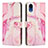 Custodia Portafoglio In Pelle Fantasia Modello Cover con Supporto Y01X per Samsung Galaxy A03 Core Rosa