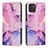 Custodia Portafoglio In Pelle Fantasia Modello Cover con Supporto Y01X per Samsung Galaxy A03 Viola