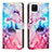 Custodia Portafoglio In Pelle Fantasia Modello Cover con Supporto Y01X per Samsung Galaxy A12 5G Multicolore