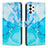 Custodia Portafoglio In Pelle Fantasia Modello Cover con Supporto Y01X per Samsung Galaxy A13 4G Blu