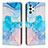 Custodia Portafoglio In Pelle Fantasia Modello Cover con Supporto Y01X per Samsung Galaxy A13 4G Cielo Blu