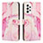 Custodia Portafoglio In Pelle Fantasia Modello Cover con Supporto Y01X per Samsung Galaxy A23 4G Rosa