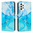 Custodia Portafoglio In Pelle Fantasia Modello Cover con Supporto Y01X per Samsung Galaxy A33 5G Blu