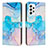 Custodia Portafoglio In Pelle Fantasia Modello Cover con Supporto Y01X per Samsung Galaxy A52 4G Cielo Blu