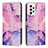 Custodia Portafoglio In Pelle Fantasia Modello Cover con Supporto Y01X per Samsung Galaxy A52 4G Viola