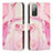 Custodia Portafoglio In Pelle Fantasia Modello Cover con Supporto Y01X per Samsung Galaxy S20 FE (2022) 5G Rosa
