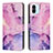 Custodia Portafoglio In Pelle Fantasia Modello Cover con Supporto Y01X per Xiaomi Poco C50 Viola